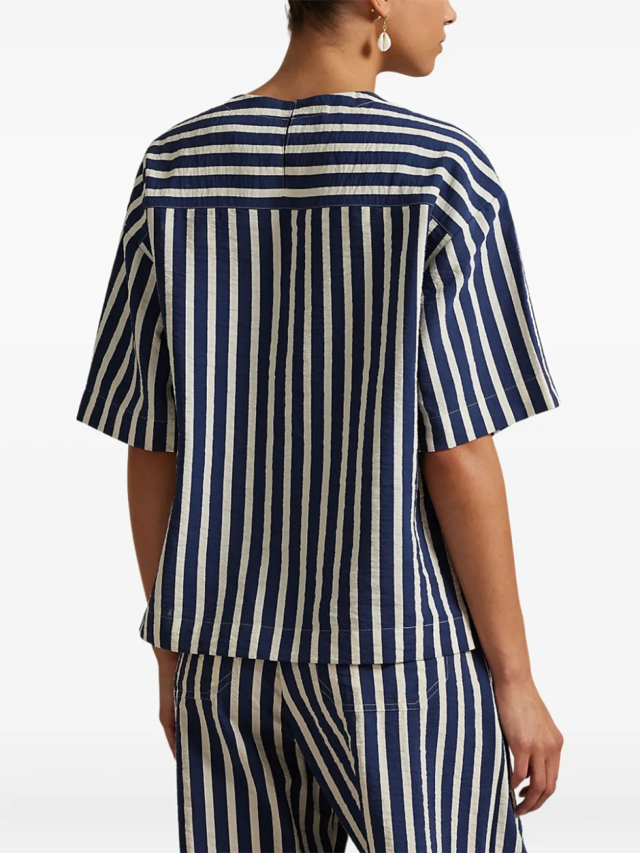 Polo Ralph Lauren блузка в полоску, синий — фото 4