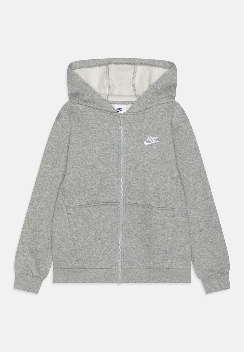 Толстовка на молнии Club Unisex Nike, цвет dark grey heather/base grey/white — фото 3