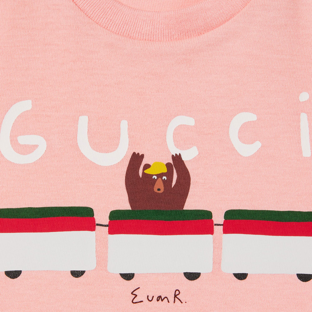 Футболка FW25 для младенцев и малышей GUCCI, светло-розовый — фото 3