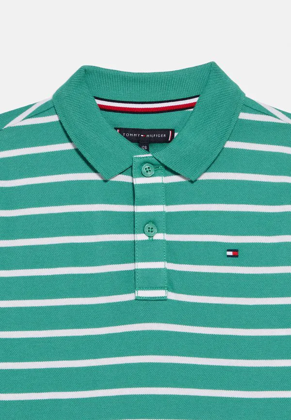 Базовая рубашка поло из пике стандартного кроя Tommy Hilfiger, Bahama Green Stripe — фото 3