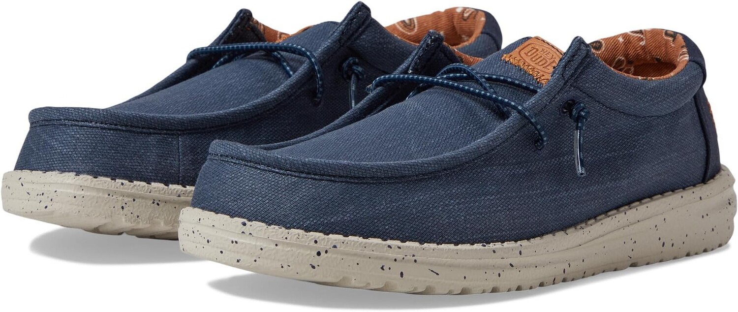 

Кроссовки Wally Washed Canvas Hey Dude, темно-синий