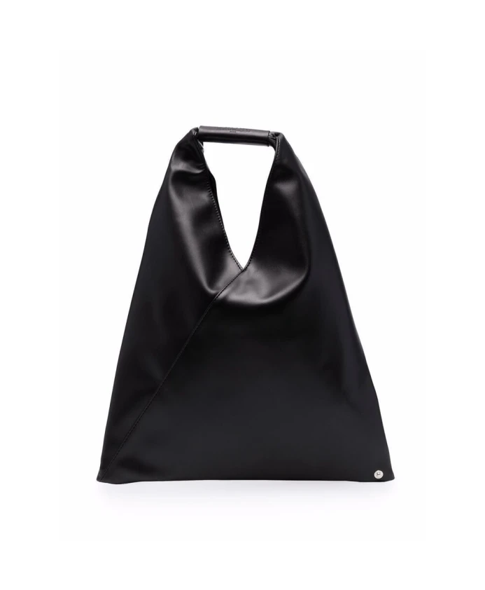 

Черная зернистая кожаная поясная сумка треугольной формы Mm6 Maison Margiela, черный