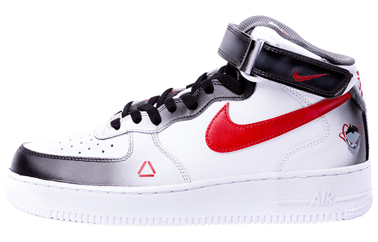 

Кроссовки Nike Air Force 1 Skateboard Shoes Women's Mid-Top White Black Red