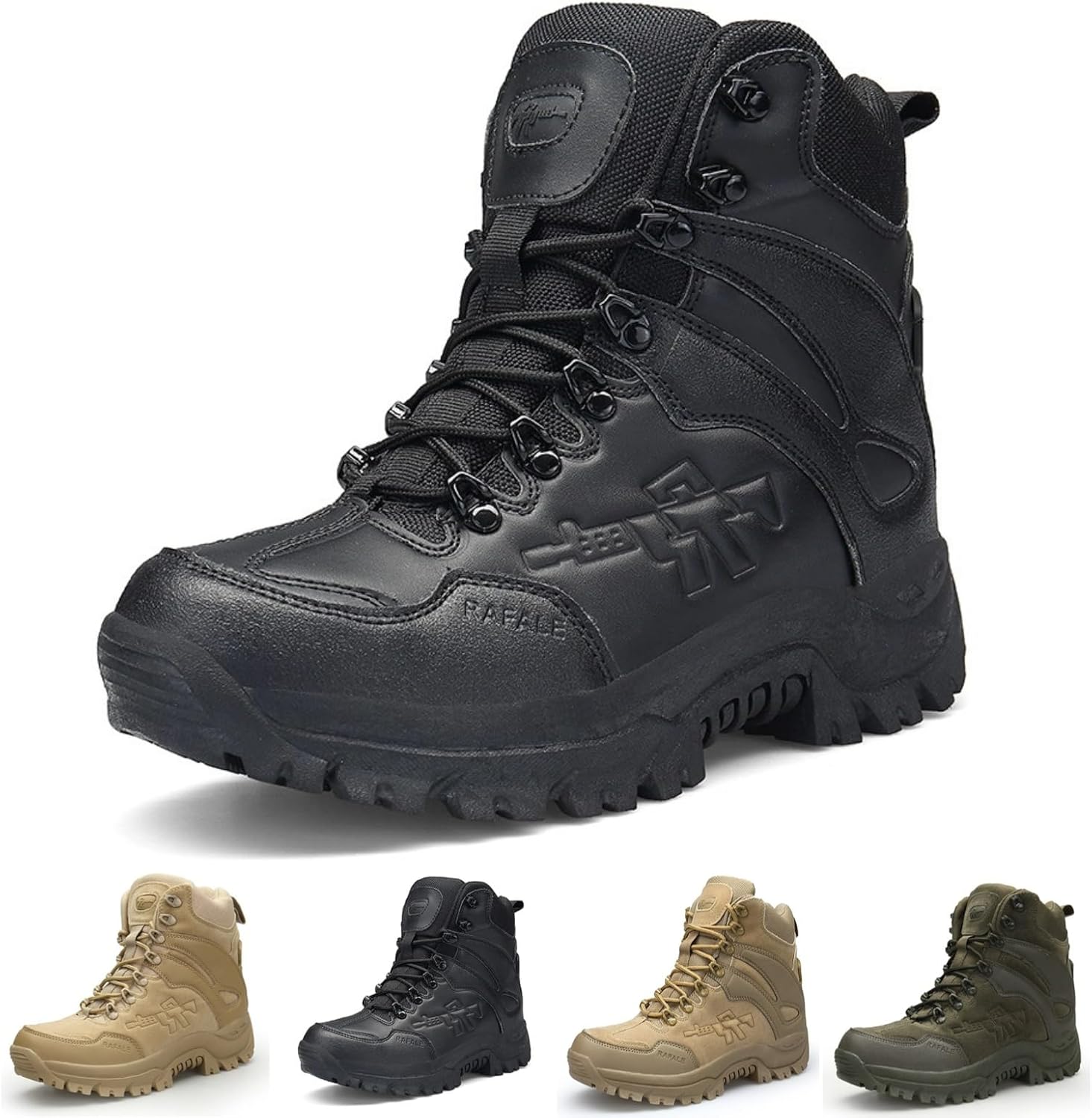 

Мужские походные ботинки MACEFIL, противоскользящие, прочные, для улицы, дышащие, удобные, зимние ботильоны для трекинга, черный