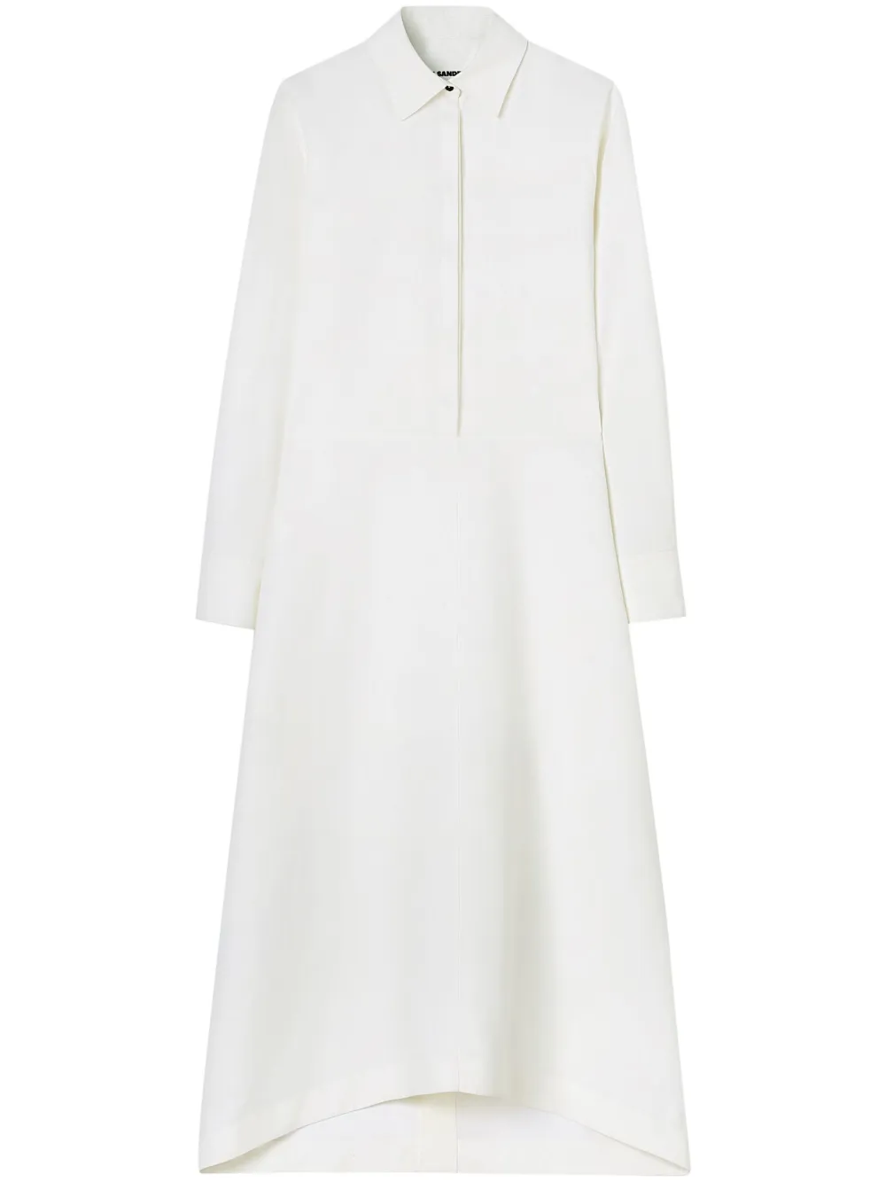 

Платье макси с длинными рукавами JIL SANDER, белый