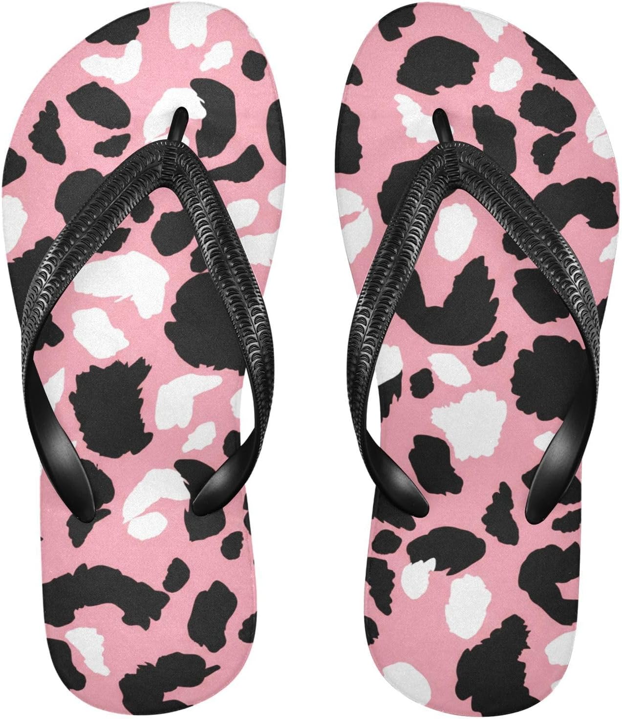 

Летние пляжные повседневные шлепанцы с леопардовым принтом и черно-розовой расцветкой для женщин и мужчин 20861787 Kfbe
