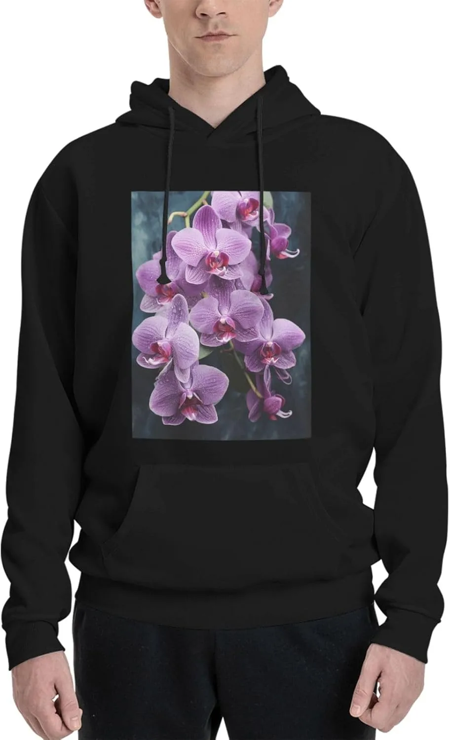 

Мужская флисовая толстовка с капюшоном Pullover Hoodies, цвет Beautiful Purple Orchids LKWSCGHM