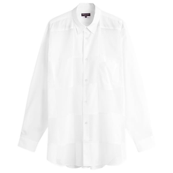 

Лоскутная рубашка на пуговицах Comme Des Garçons Homme Plus, белый