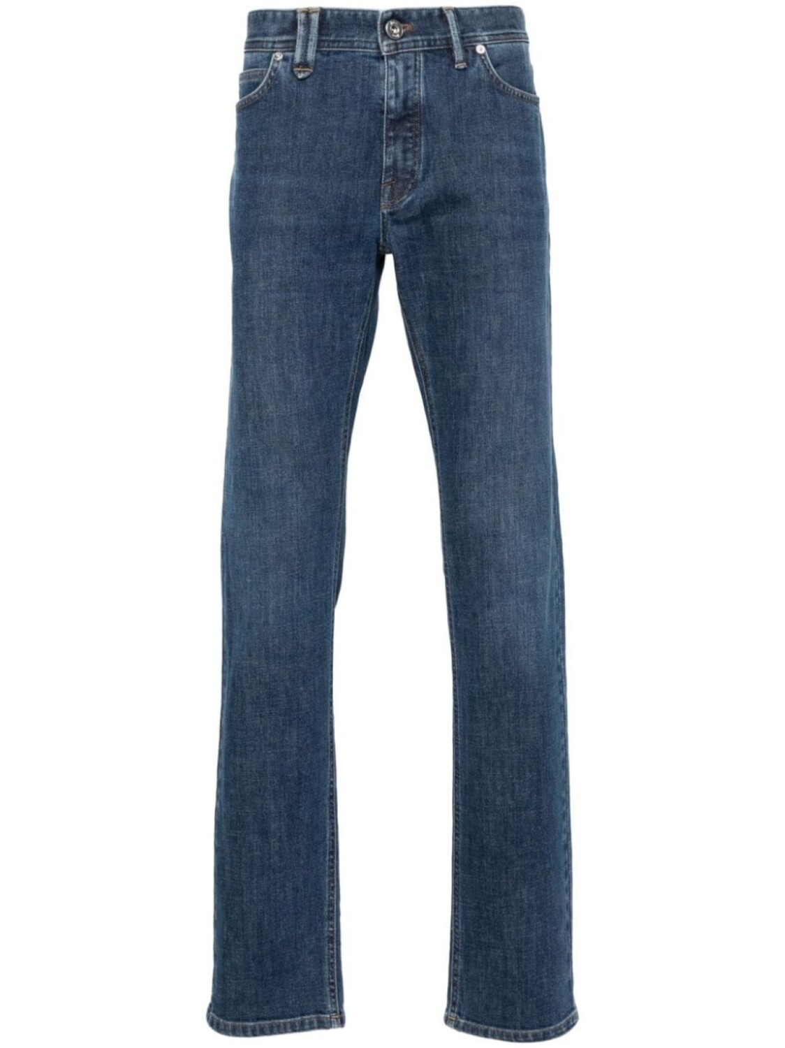 

Brioni джинсы с заниженной талией и логотипом, синий