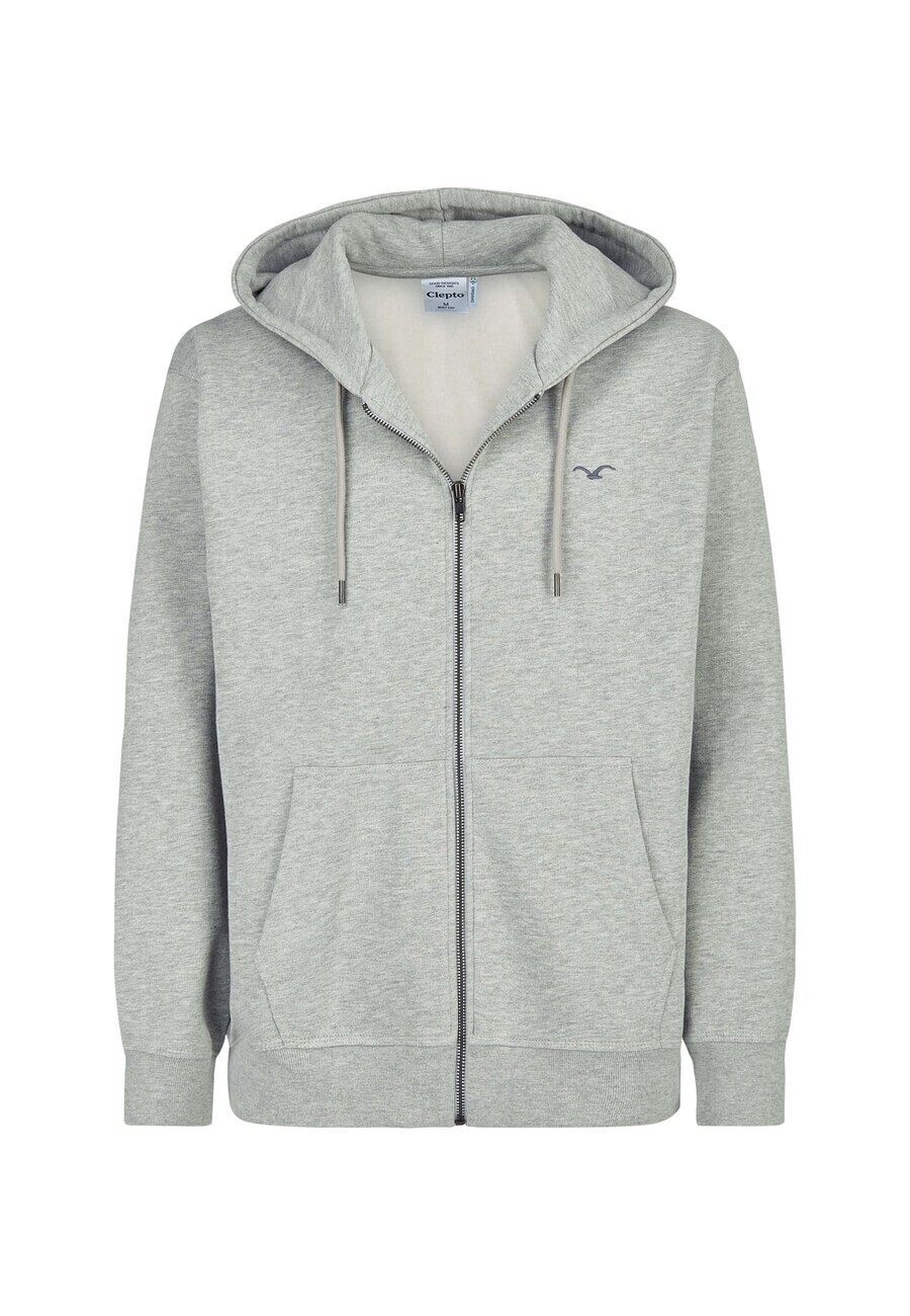 

Спортивная толстовка Cleptomanicx Zip-Up Hoodie Ligull Boxy, серый