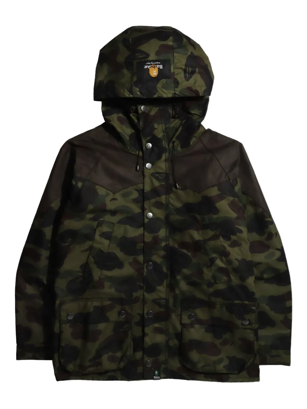 

Куртка с камуфляжным узором и капюшоном A BATHING APE, зеленый