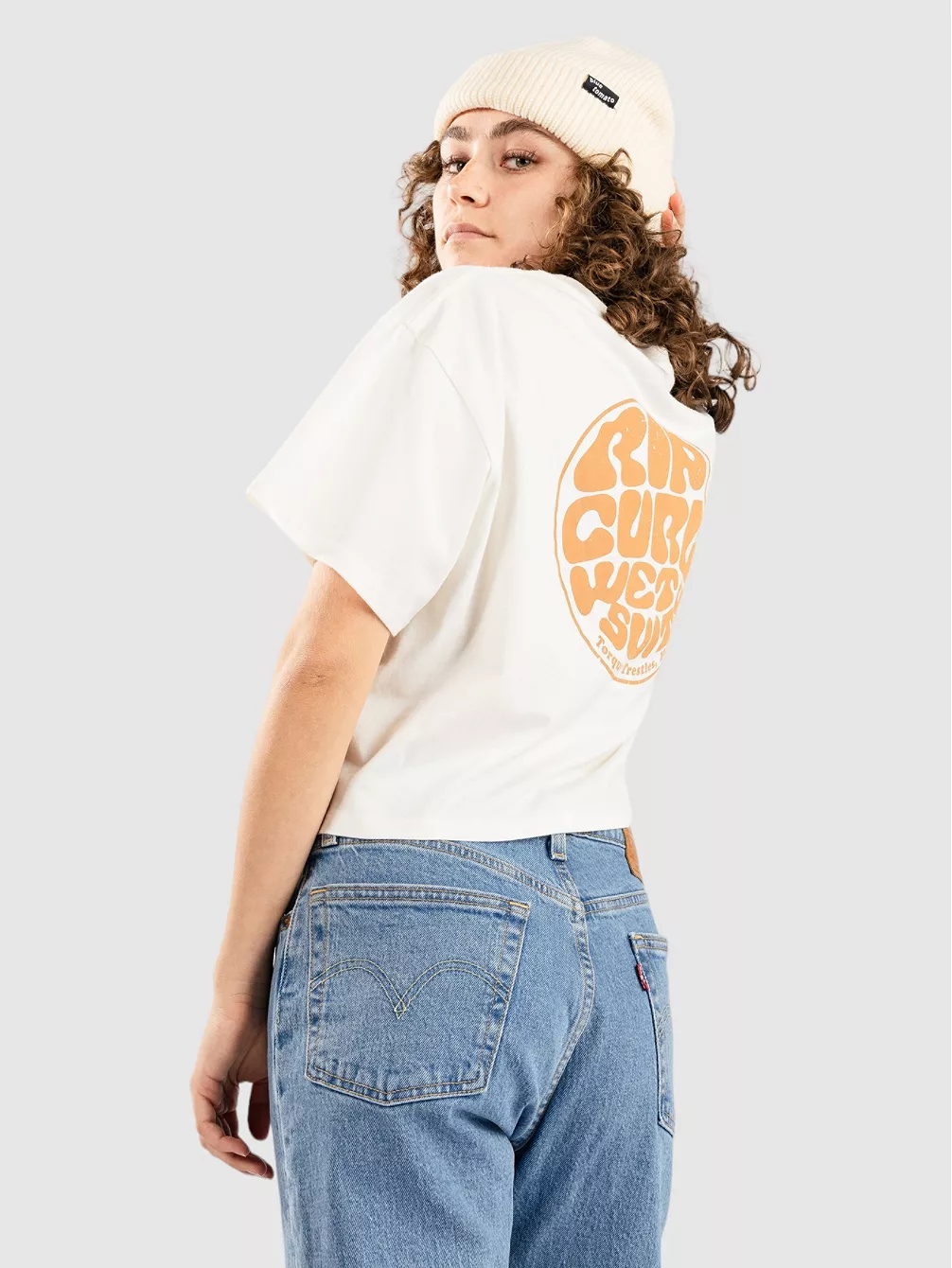 

Укороченная футболка Wettie Icon Rip Curl, белый