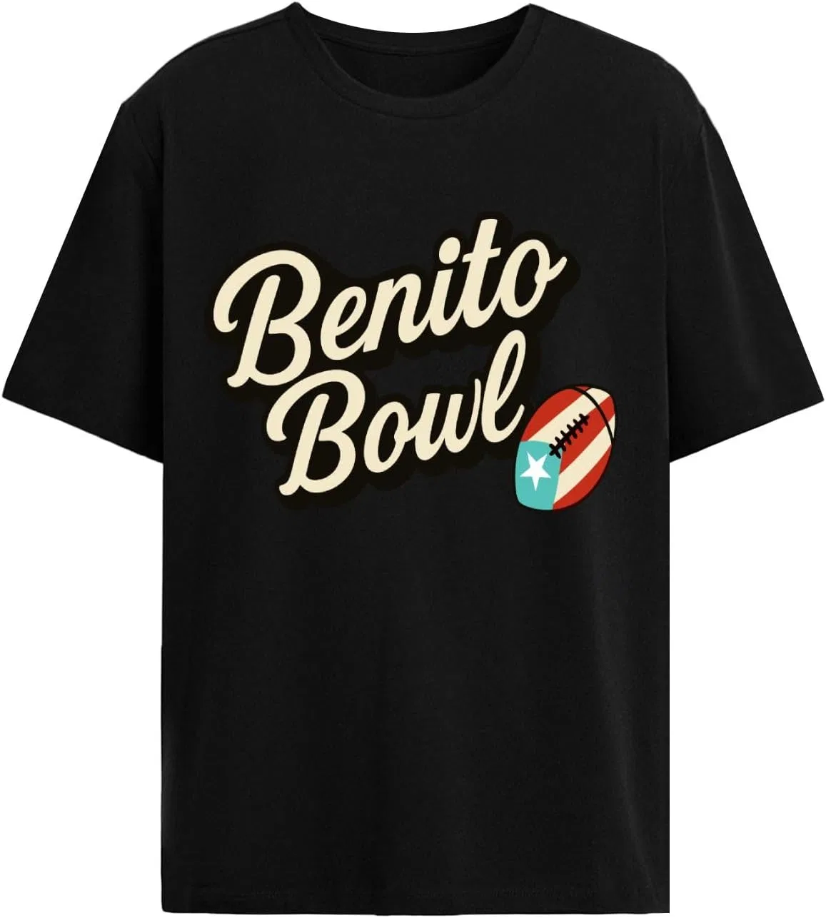 Футболка для женщин Benitos Bowls с винтажным принтом Generic, черный