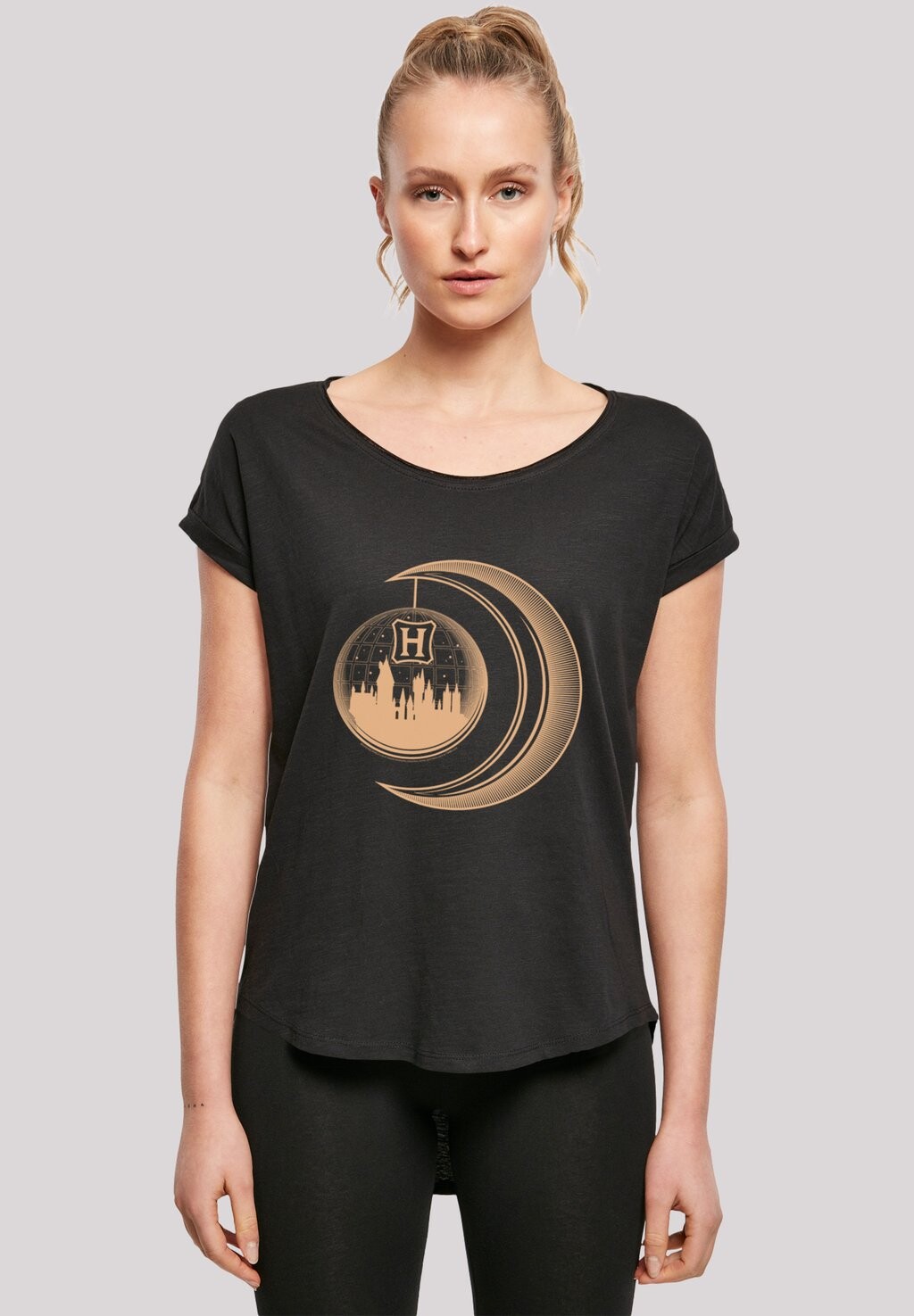 

Футболка с принтом Harry Potter Hogwarts Moon F4NT4STIC, черный