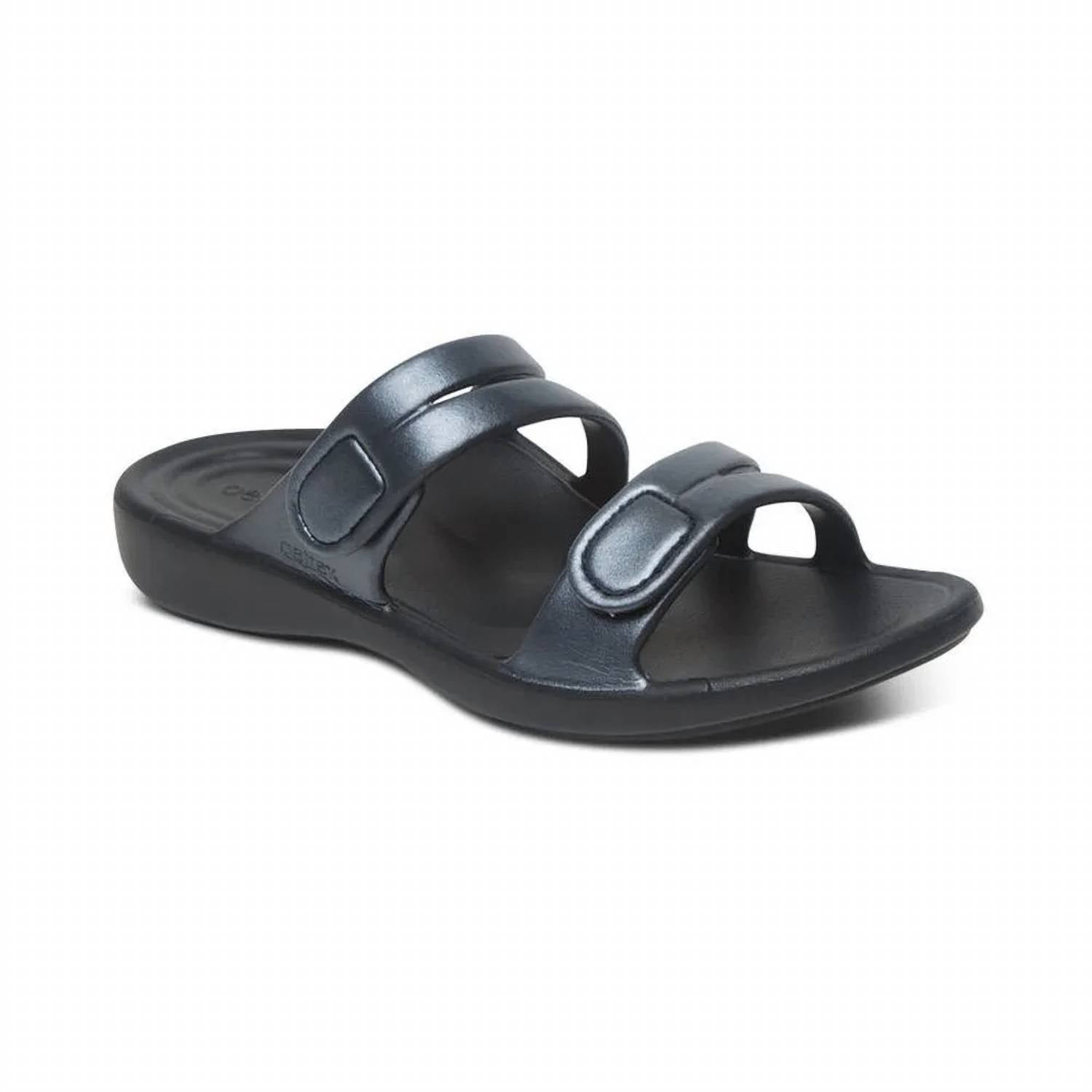 Женские сандалии Janey Sport в цвете металлик Aetrex, Pewter