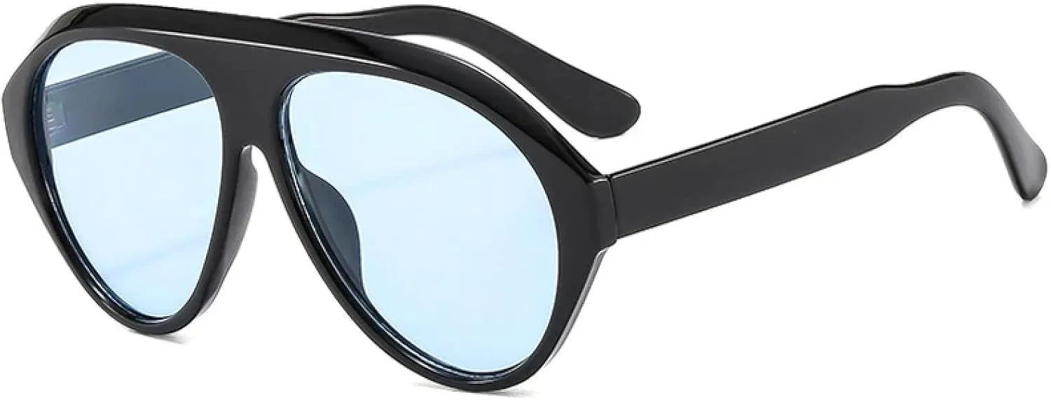 

Модные большие женские солнцезащитные очки в стиле ретро конфетных цветов UV400 для мужчин и для активного отдыха на открытом воздухе HHZZYVY, Black Blue