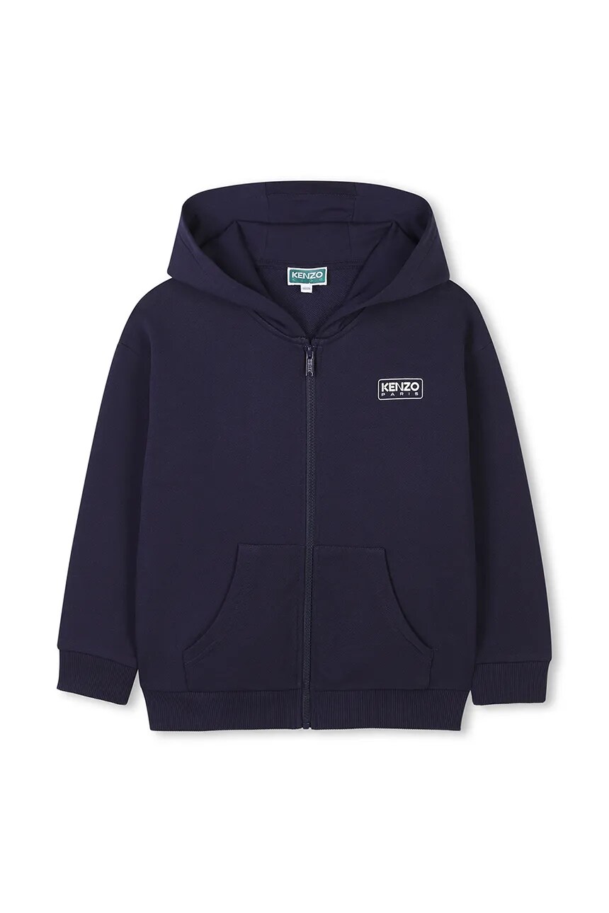 

Детская хлопковая толстовка Kenzo Kids, темно-синий