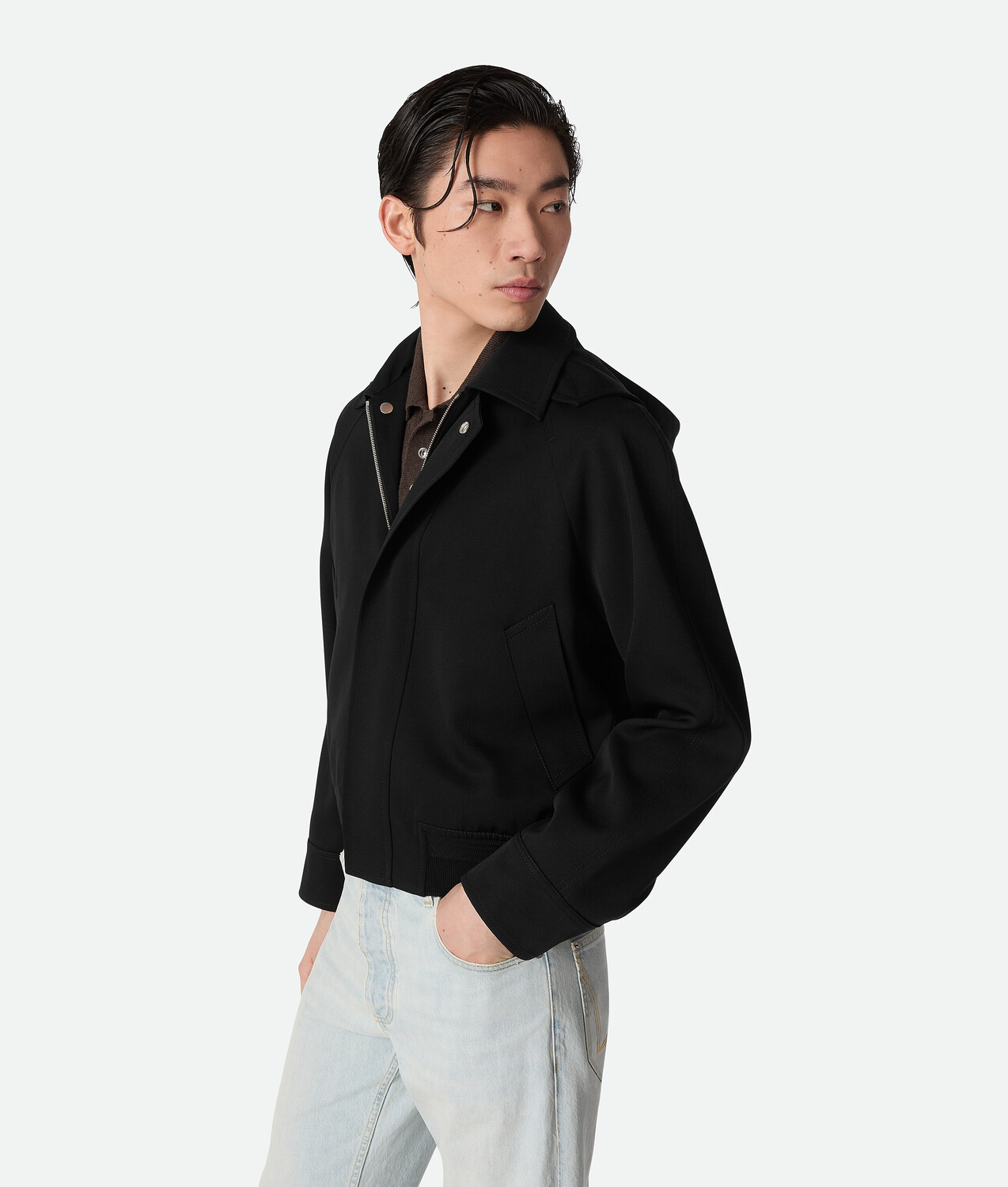 Grain de poudre blouson BOTTEGA VENETA, черный — фото 2