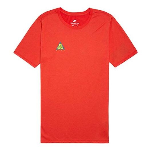 

Футболка men's acg back printing short sleeve red t-shirt Nike, красный
