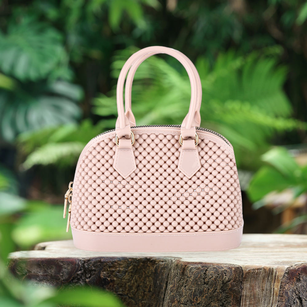 

Сумка-тоут или кроссбод из цельной желейной резины FASHNZFAB, бежевый