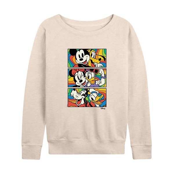 

Футболка с длинным рукавом French terry Plus size с ретро-принтом Mickey Mouse & Friends Disney, Beige