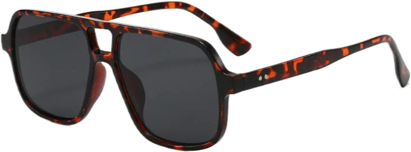 

Солнцезащитные очки с защитой от УФ-излучения UV400 | Панк-стиль, увеличенная оправа | Для женщин и мужчин, для занятий спортом на открытом воздухе и вождения DSVIGF, Leopard Black