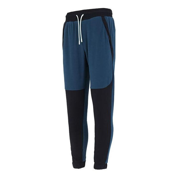

Брюки rush fleece pants 'blue black' Under Armour, синий