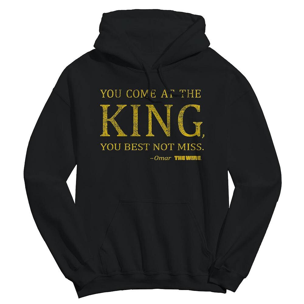 

Мужская флисовая толстовка с рисунком You Come At The Wire Teehe King The Wire Licensed Character, черный