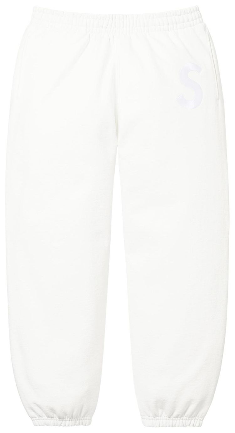 

Спортивные штаны Supreme с логотипом S, белые