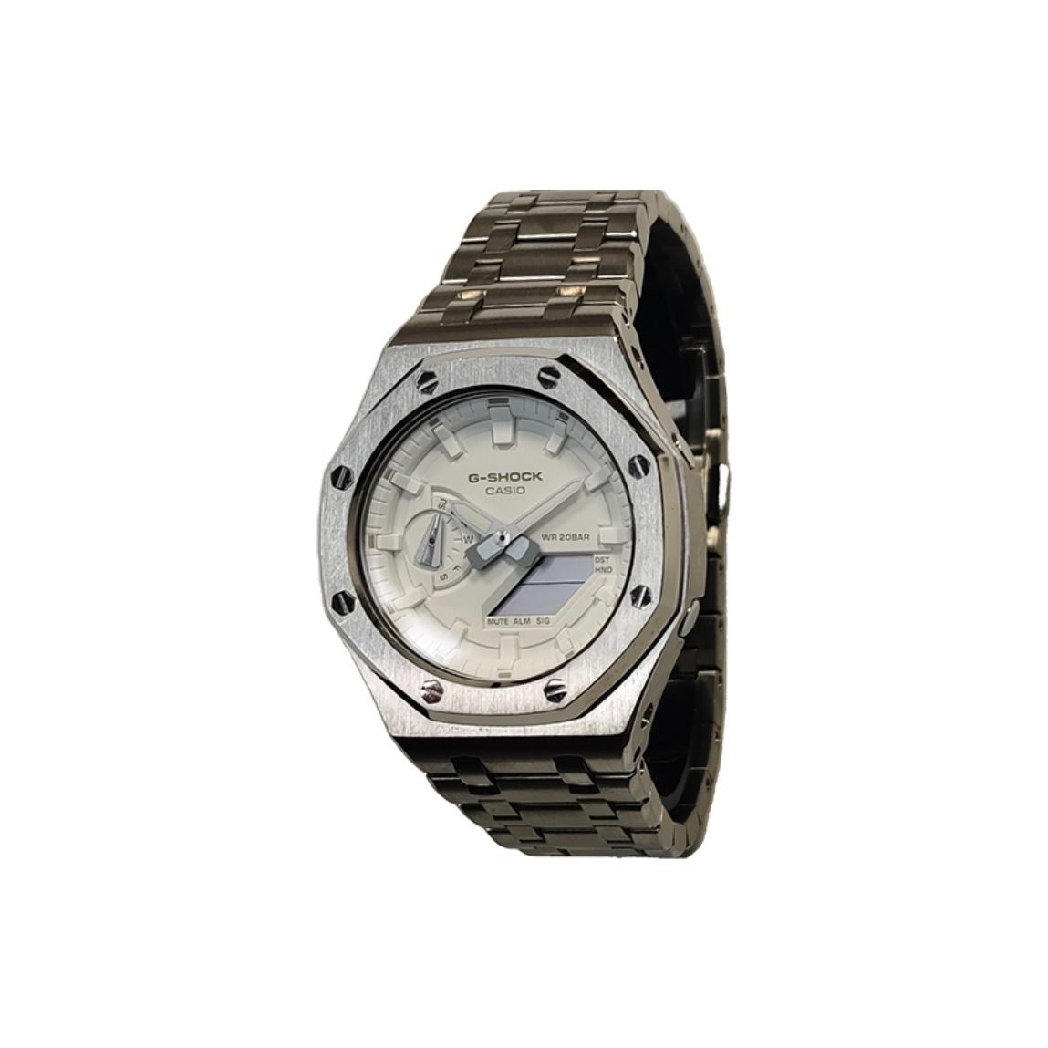

CASIO Часы Retrofit Series Quartz Movement Stainless Steel Strap Watch Men's Watch White Dial