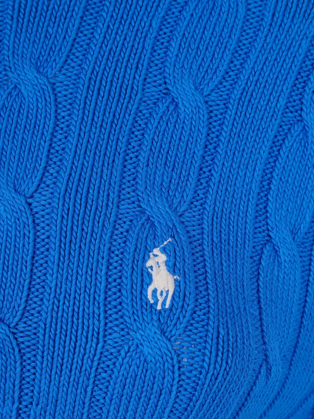 Вязаное миди-платье косичкой POLO RALPH LAUREN, синий — фото 3