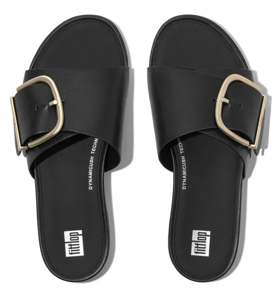 

Мюли Fitflop "GRACIE MAXI-BUCKLE", летняя обувь, тапочки, регулируемая пряжка для идеальной посадки, черный