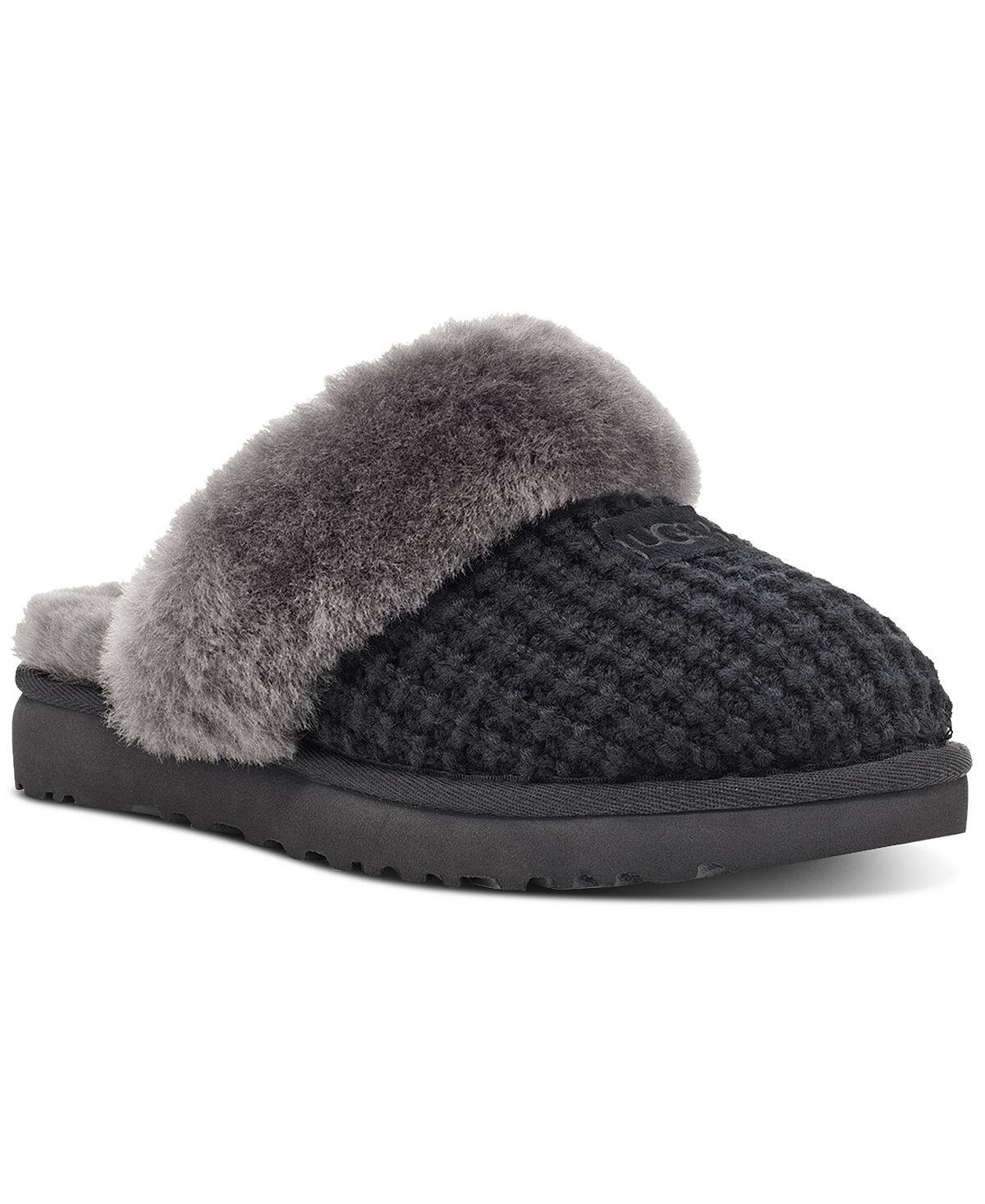 Женские уютные тапочки из искусственной овчины UGG, черный
