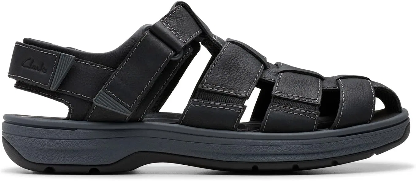 Мужские сандалии Clarks Saltway Cove, Black Leather — фото 2