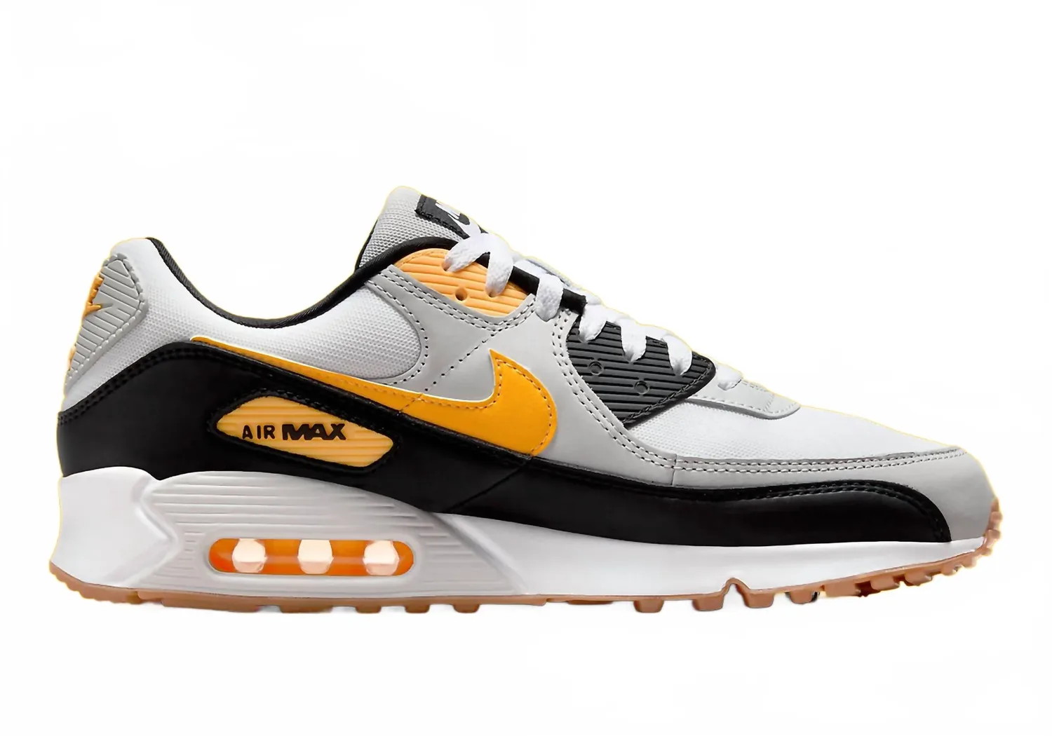 Мужские кроссовки Air Max 90 в расцветке White/Photon Dust/Black/Laser Orange Nike — фото 4