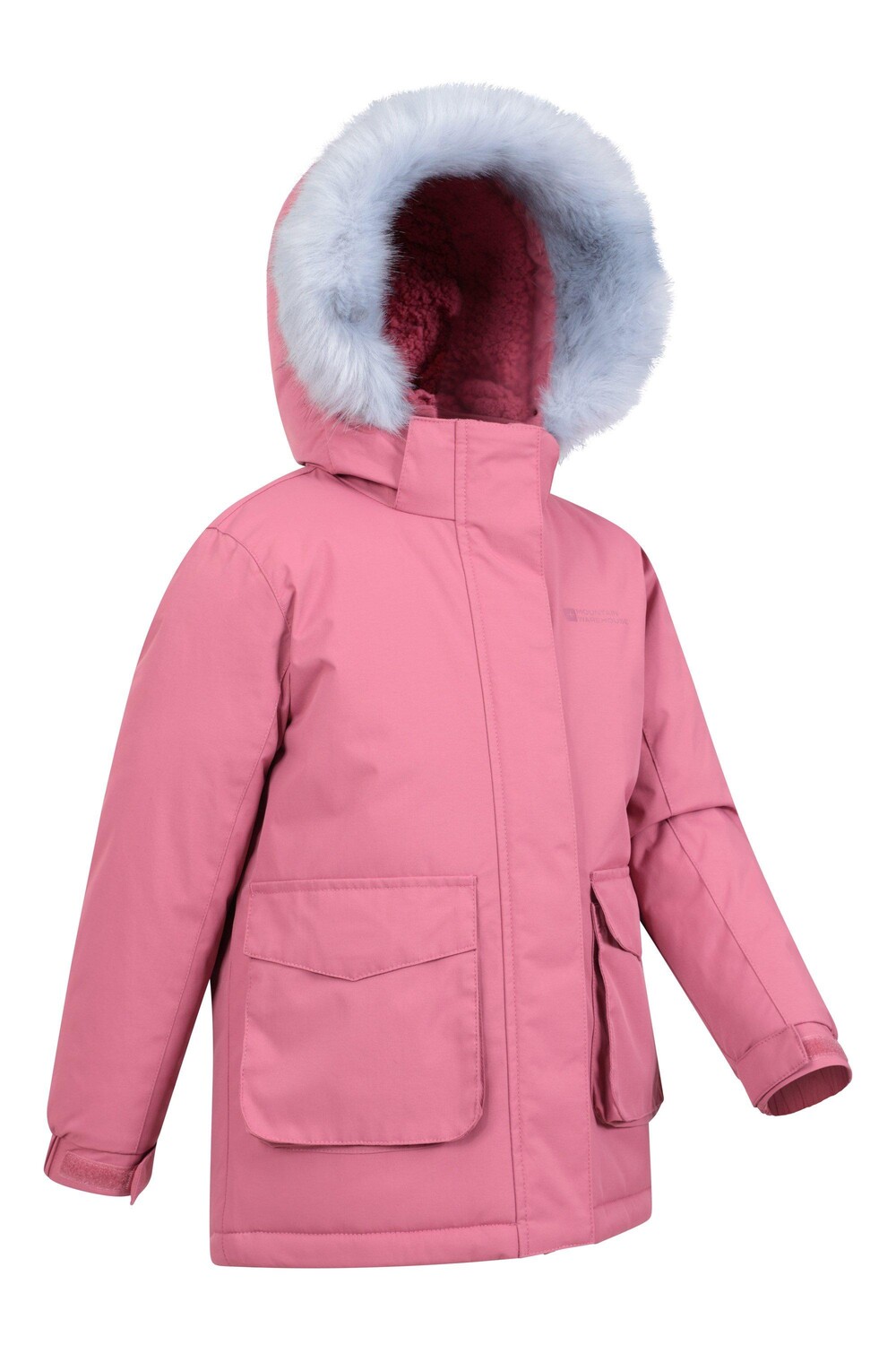 Водостойкая однотонная куртка Ranger Parka Mountain Warehouse, розовый — фото 2