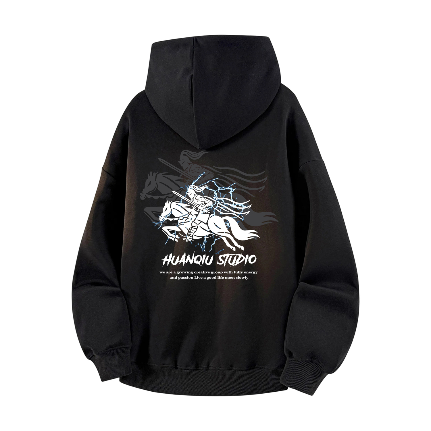 

Толстовка Unisex Hooded Moderate Heavyweight HUANQIU, черный (fleece-lined)