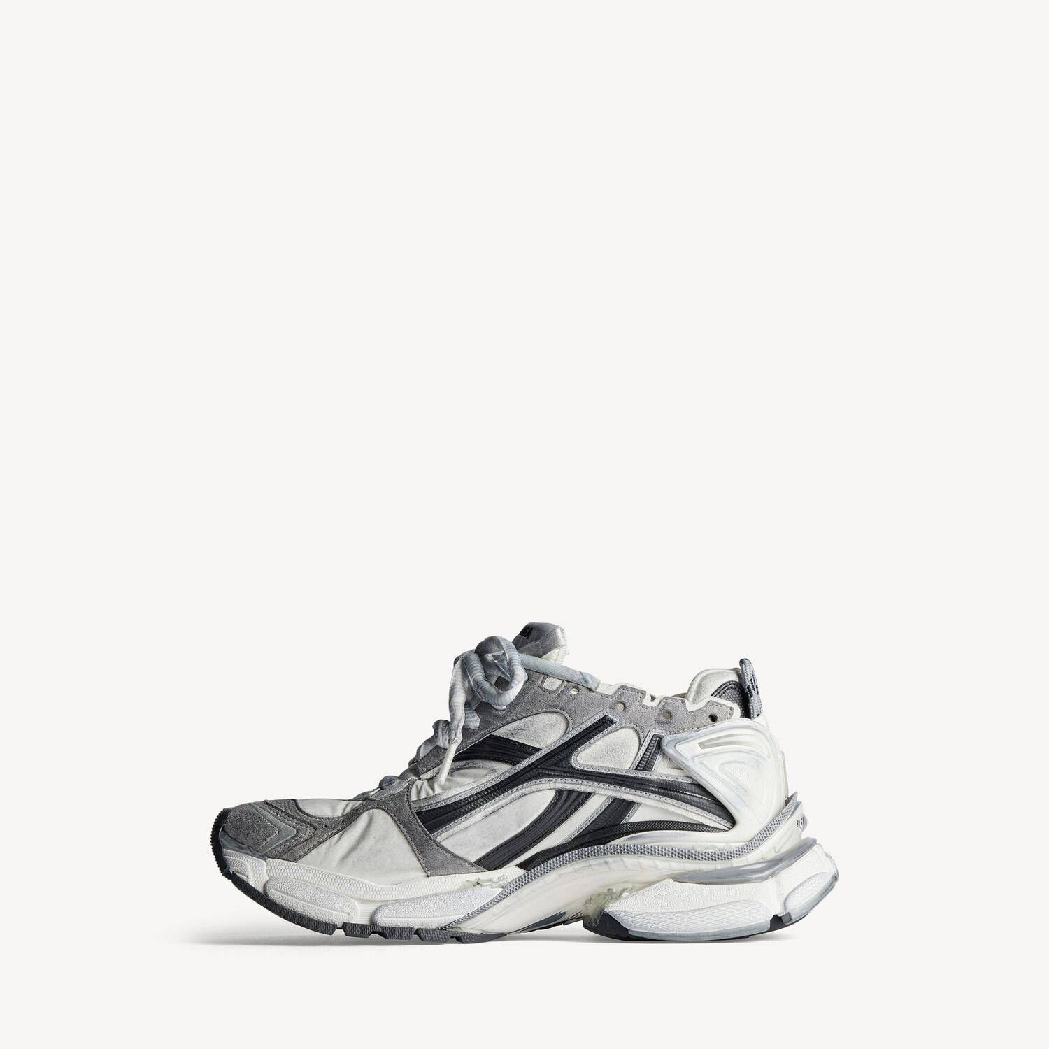 BALENCIAGA Мужские кроссовки Runner в сером/белом/черном цвете — фото 4