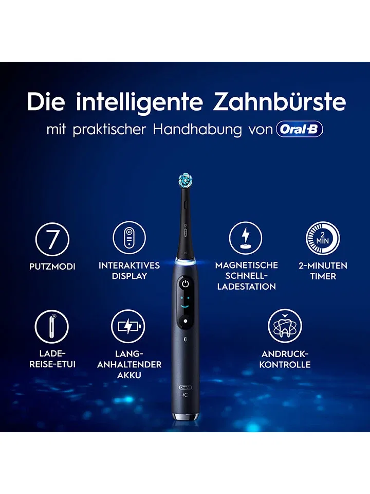 Электрическая зубная щетка с магнитным приводом Oral-B черный — фото 4
