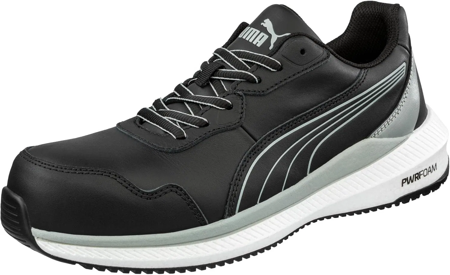 Мужские защитные кроссовки PUMA Zoom Low S3S ESD, защитный носок, противоскользящая подошва, легкие, Black