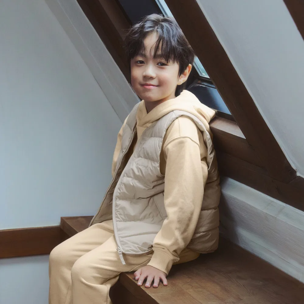 Детская худи с графическим принтом, жёлтая, от Snowpeak Apparel Kids — фото 2