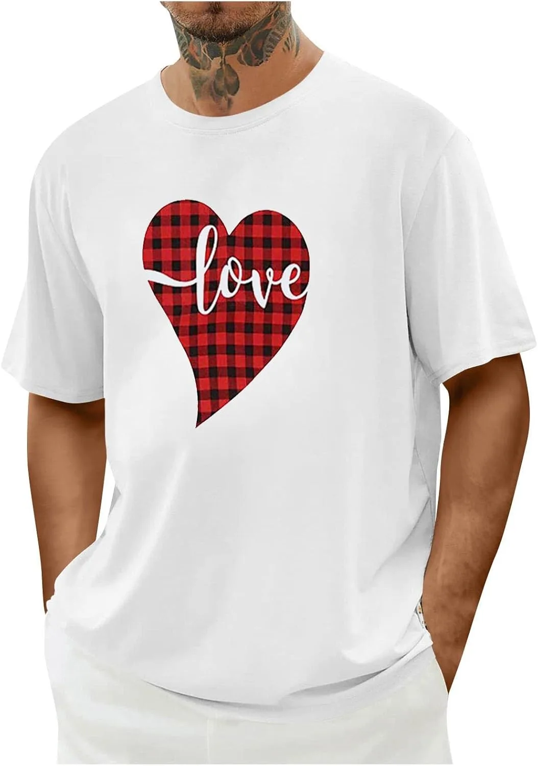 

Мужская футболка Valentine с принтом в виде сердца