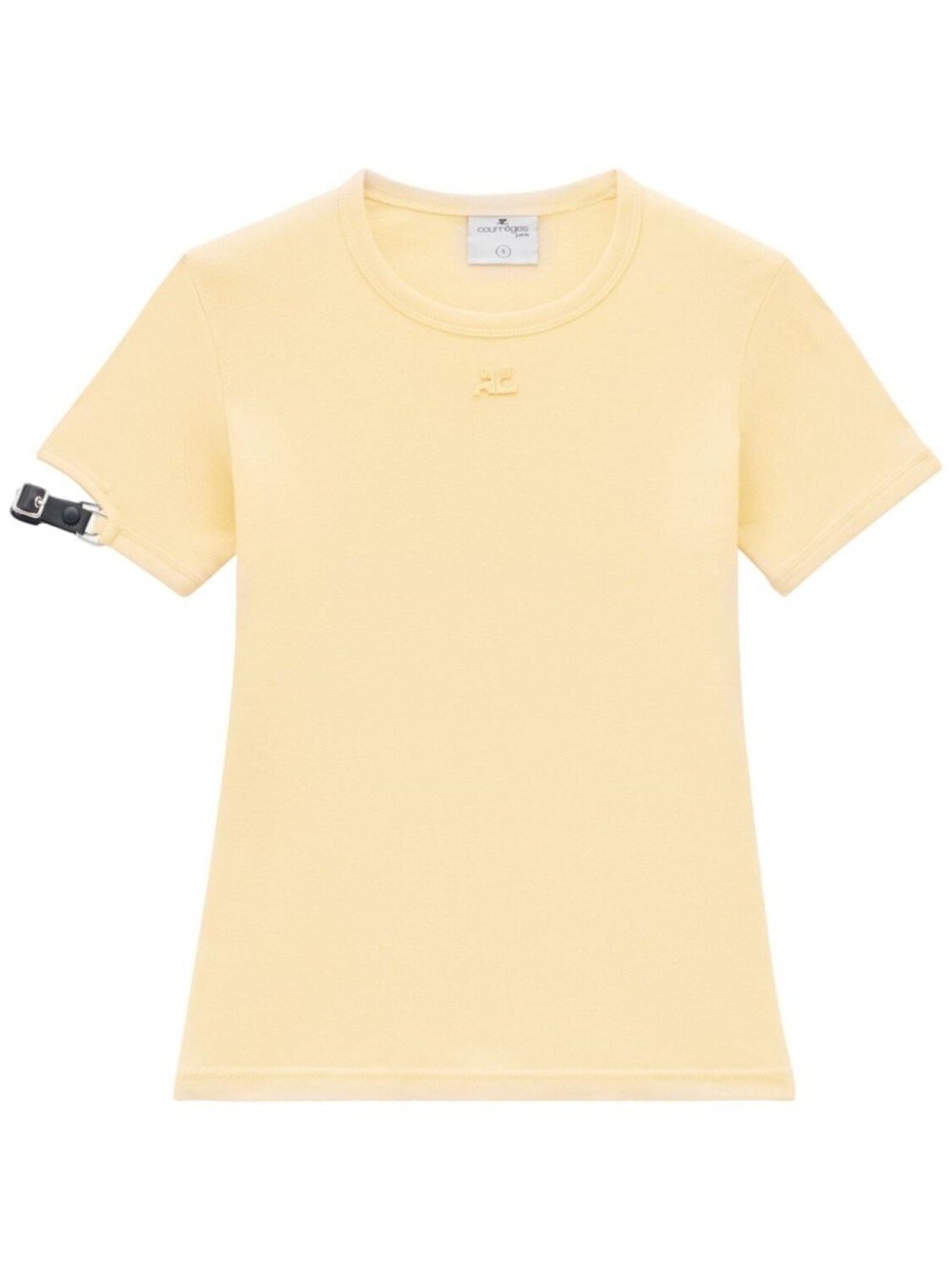 

Футболка Courrèges с пряжкой, желтый