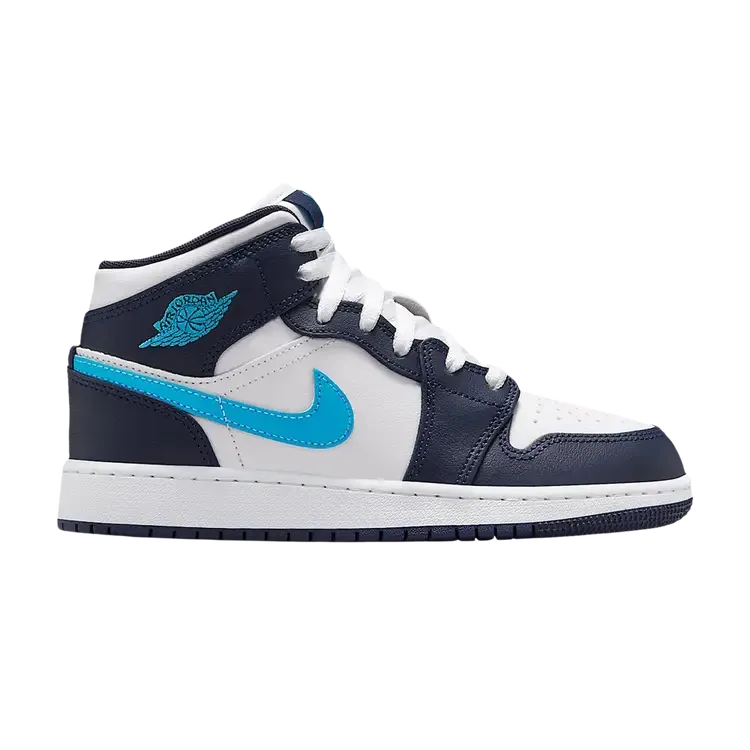Air Jordan 1 Mid GS 'Obsidian', белый