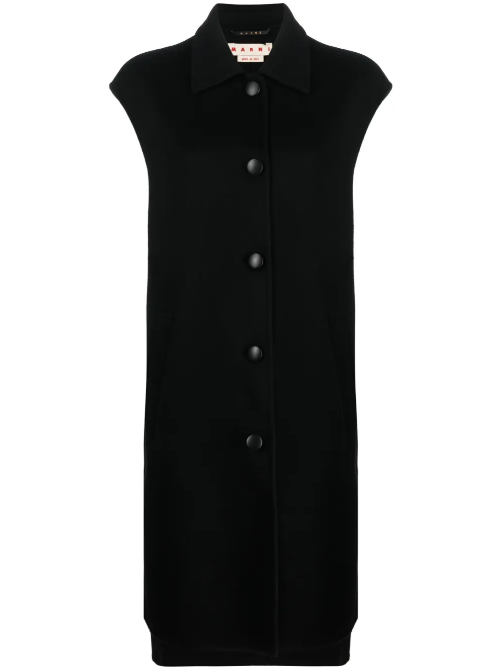

Пальто с короткими рукавами Marni, черный
