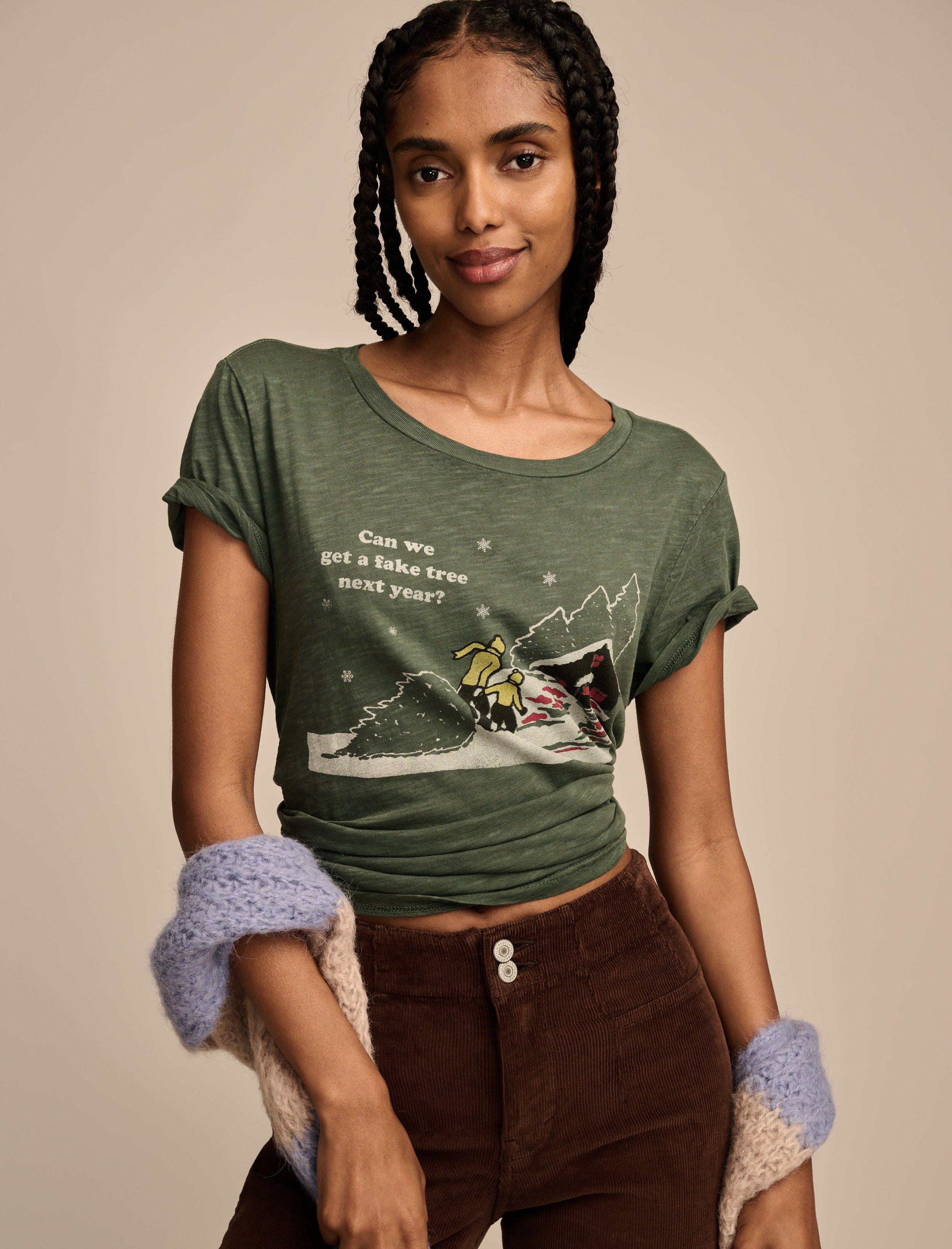

Футболка женская Lucky Brand, цвет medium dark green