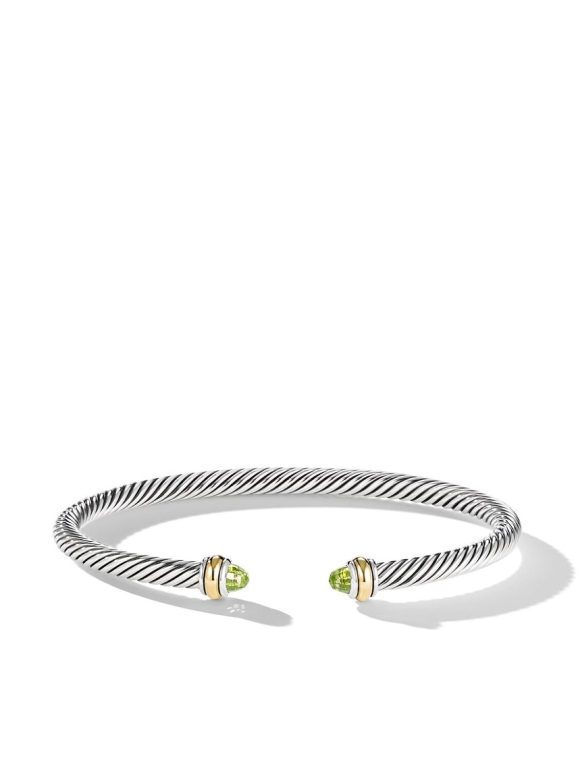 

Браслет Cable Classics из серебра и желтого золота с перидотом David Yurman, серебряный