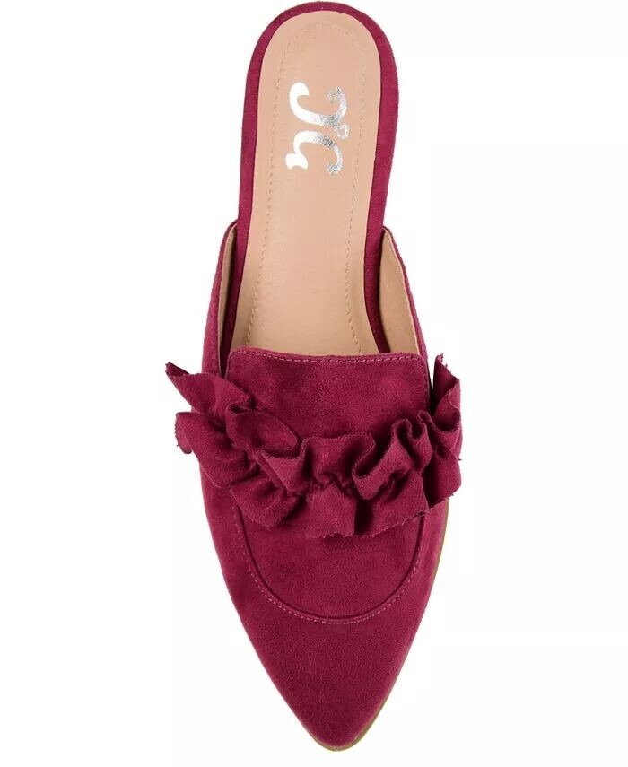 Женские мюли Kessie Ruffle с острым носком без застежек Journee Collection, фиолетовый — фото 4