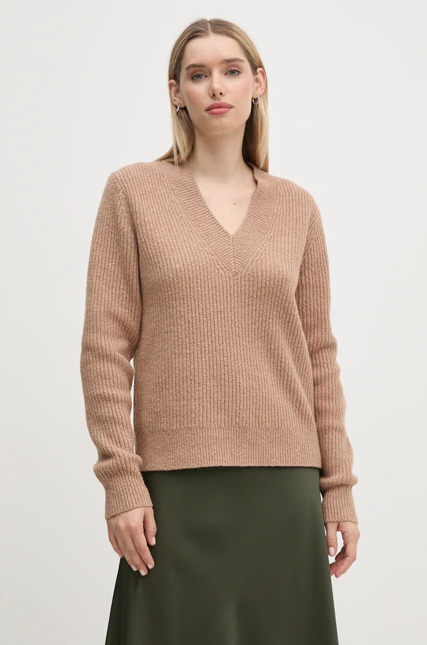 

Свитер из смесовой шерсти Calvin Klein, бежевый