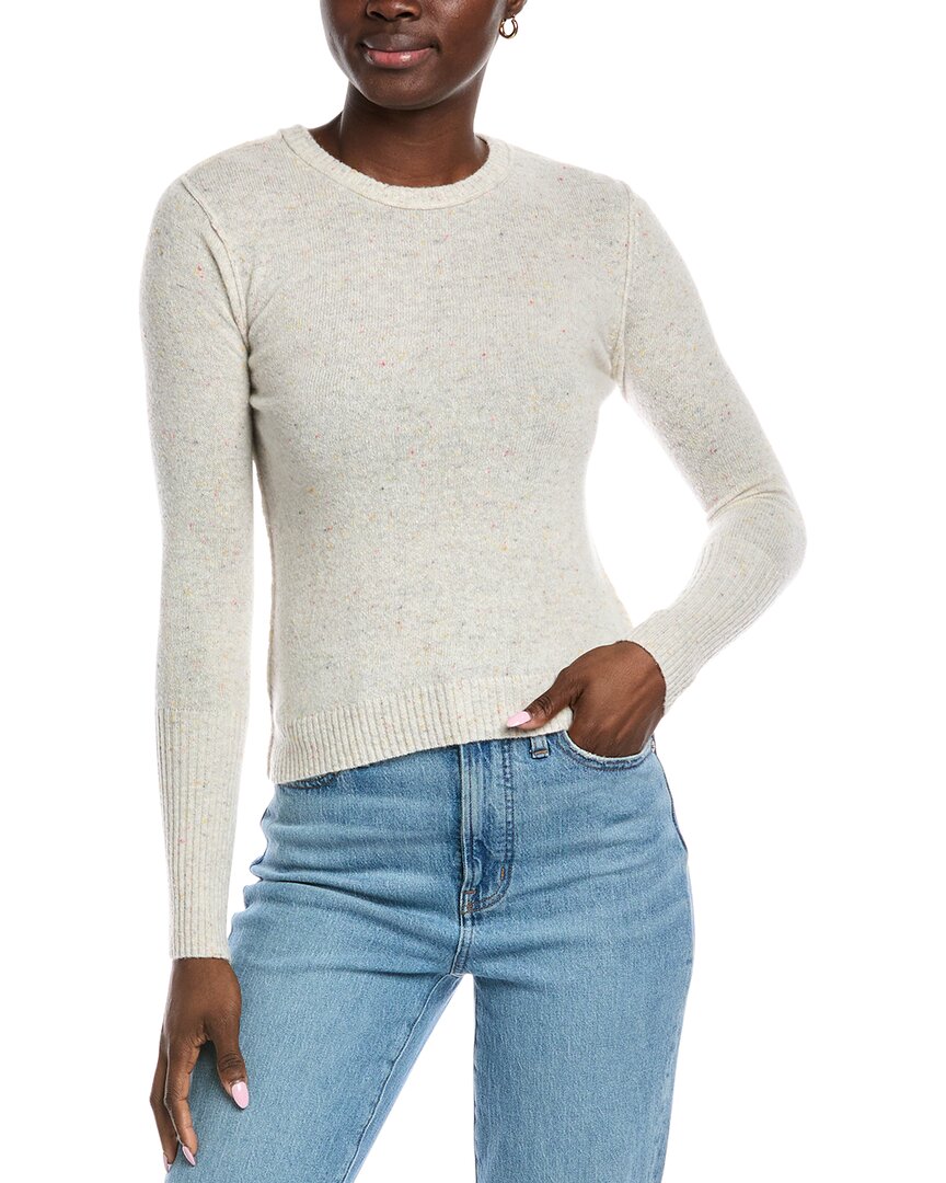 

Осенний кашемировый свитер с необработанным краем Autumn Cashmere, белый